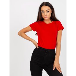 Red cotton women's t-shirt BASIC