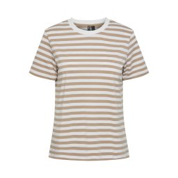 PIECES Tricou 'PCRia' maro / alb