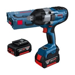 Bosch - GDS 18V-1050 H - Masina de insurubat cu impact cu 2 acumulatori si incarcator, Li-Ion, 18 V, 5 Ah, patrat 3/4 inch, 1050 Nm, M10-M24, valiza speciala
