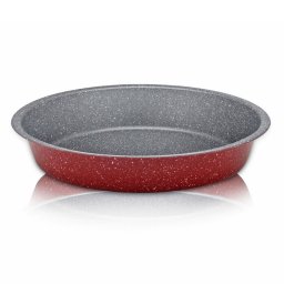 Tava pentru copt Oliver Voltz OV51222RR32, 32 cm, Finisaj marmura, Rosu