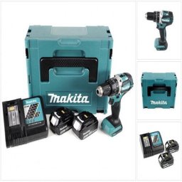 Masina de insurubat DHP484RTJ - blue / black - MAKPAC, 2x Li-Ion Battery 5.0Ah