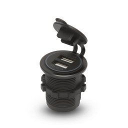 Adaptor auto cu lumina rosie USB 3.1A instalabil in locas bricheta 12V / 24V M'N'C