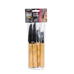 Diverse articole pentru bucatarie Cutite grătar - 4 buc - cu maner din lemn