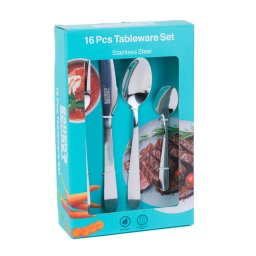 Diverse articole pentru bucatarie Set tacâmuri 16 piese - 4 x furculițe, cuțite, linguri, lingurițe - Baker's Secret