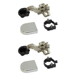 Set 2 balamale IFL D pentru usi sticla incadrate, accesorii incluse, crom lucios