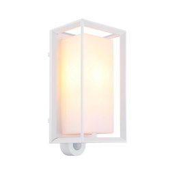 Aplică de exterior cu senzor Globo 31982WS LOGANA 1xE27/60W/230V IP44 alb