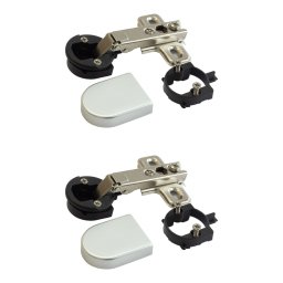 Set 2 balamale IFL D pentru usi sticla aplicate, accesorii incluse, aluminiu