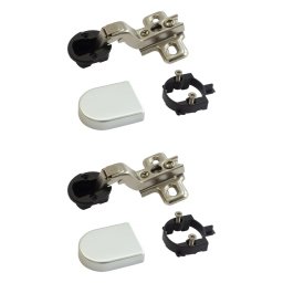 Set 2 balamale IFL D pentru usi sticla incadrate, accesorii incluse, aluminiu