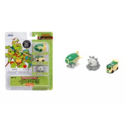 Jada Set 3 Masinute Metalice Testoasele Ninja 4Cm