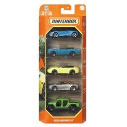 Matchbox Set 5 Masinute Metalice Mbx Blue Highways Ii Scara 1:64
