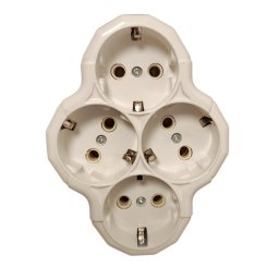 Triplu stecher stea cu ceramica si impamantare 4 posturi