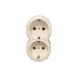 Triplu stecher cu ceramica si impamantare 2 posturi