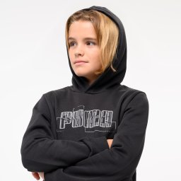 Hanorac cu glugă Print Negru Copii