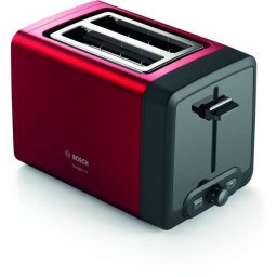 Prajitor de paine Bosch DesignLine TAT4P424, 970W, 2 felii de paine, Rosu