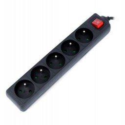 Presa de alimentare Lanberg Witch Switch negru - 5 prize - 1,5m