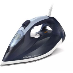 Fier de calcat Philips Azur DST7030/20, 2800W, debit de abur continuu de 50g/min si jet de abur de 250 g, talpa SteamGlide Plus, rezervor de 300ml si sistem de curatare automata cu rezervor integrat pentru calcar, oprire automata de siguranta, Albastru