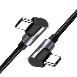 Cablu unghiular USB-C la USB-C UGREEN US323, PD, 3A 60W, 1m (negru) 70529