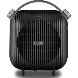 Aeroterma De’Longhi HFS30C24.DG, 2400 W, 2 trepte de putere, Termostat reglabil, Treapta aer rece, Protectie supraincalzire, Protectie anti-inghet, Negru