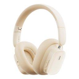 Casti Over the Ear Baseus Bowie H1i, Wireless, Bluetooth 5.3, ANC, 3D Spatial Audio, Autonomie 100 ore, Alb