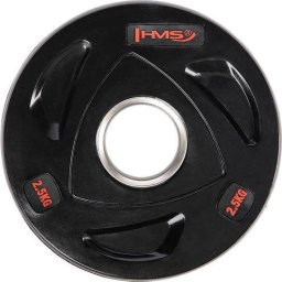 Placa greutate, Otel, 2.5 kg, Negru