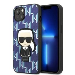 Husa Karl Lagerfeld KLHCP13SPMNIKBL iPhone 13 mini 5.4" hardcase blue/blue Monogram Ikonik Patch