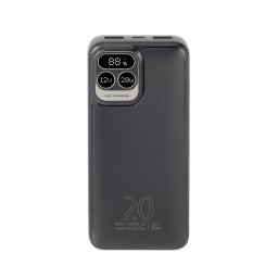 Baterie externa Acumulator extern 20000mAh, USB-C 20W + LCD, Negru