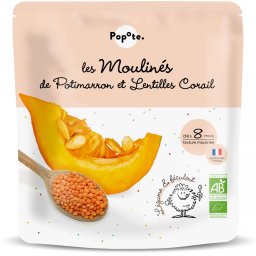 Mancare BIO cu 55% dovleac si linte rosie, +8 luni Popote