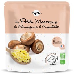 Mancare BIO(bucatele mici) cu 50% ciuperci si paste, +10 luni Popote