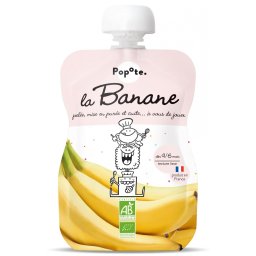 Piure BIO cu 85% banane, +4 6 luni Popote