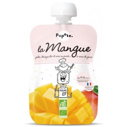 Piure BIO cu 100% mango, +4 6 luni Popote