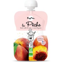 Piure BIO cu 60% piersici, +4 6 luni Popote