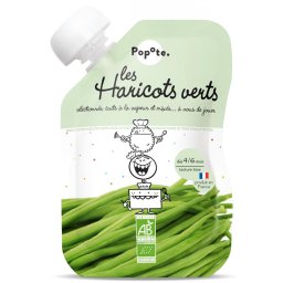 Piure BIO cu 40% fasole verde, +4 6 luni Popote