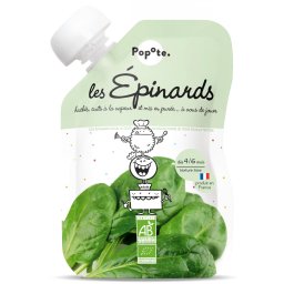 Piure BIO cu 39% spanac, +4 6 luni Popote