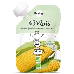 Piure BIO cu 75% porumb dulce, +4 6 luni Popote