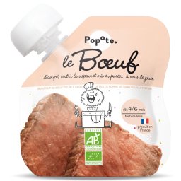 Piure BIO cu 51% carne de vita, +4 6 luni Popote