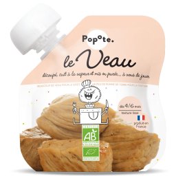 Piure BIO cu 51% carne de vitel, +4 6 luni Popote