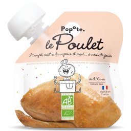 Piure BIO cu 51% carne de pui, +4 6 luni Popote