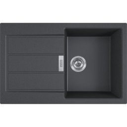 Chiuveta Franke S2D 611-78, 78x50 cm, 1 cuva, Negru, 143.0632.398