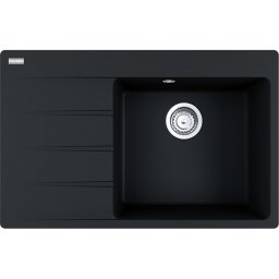 Chiuveta Franke Centro CNG 611/211-78, Fragranit, 78x50 cm, Cuva dreapta, Nero 114.0633.143
