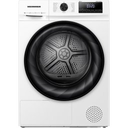 Uscator de rufe cu pompa de caldura Heinner HHPD-H90FRA++, 9KG, D, 15 programe, Display LED, ALLERGY CARE, RAPID 30 MIN, BABY CARE, Lumina tambur, Alb