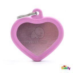 Medalion My Family - Hushtag, inimă roz 1 buc. (HTA02PINK)