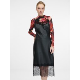 Black Women's Leatherette Midi Dress ORSAY - Women's