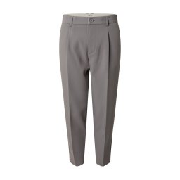 DAN FOX APPAREL Pantaloni cu dungă 'Toni' gri