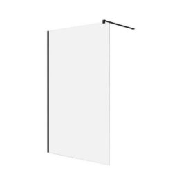 Cabina de dus Walk-In Radaway Nes II 110cm, profil negru mat