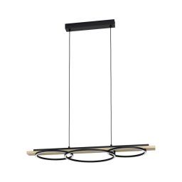 Eglo 901714-LED Lustră reglabilă BOYAL 2xLED/12,5W/230V+LED/15,5W bej/negru