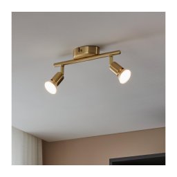 Spot LED Eglo 33185 BUZZ-LED 2xGU10/2,8W/230V 3000K auriu