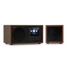 Auna Silver Star Mini Two argintiu/negru, radio cu internet DAB+/FM, WiFi, BT, difuzor TWS (WD778B+TWS)