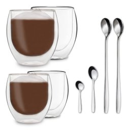 Feelino DUOS Jumbo Pahare cu pereți dubli 2 x 310 și 410 ml inclusiv lingură de inox (ANZ9TFD3YK)