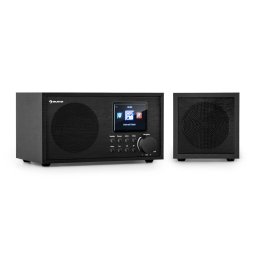 Auna Silver Star Mini Two argintiu/negru, radio cu internet DAB+/FM, WiFi, BT, difuzor TWS (WD778B+TWS)