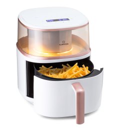 Klarstein Air Bloom, Friteuza cu aer cald, cu funcție de gătit la aburi, 1500 W, 7,5 litri, 16 programe (OV12-AirBloomWhite)